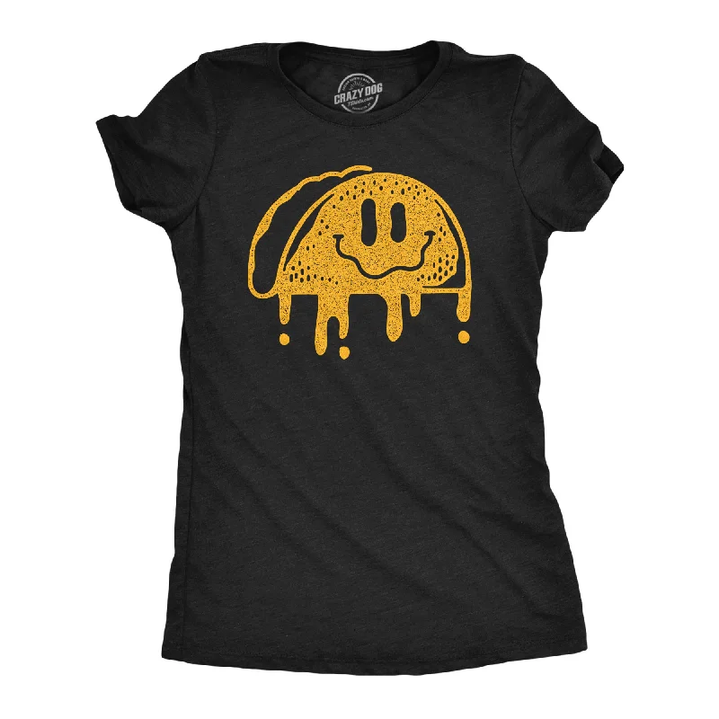 Ringer T Shirt Women with Retro - Inspired StripesRinger T Shirt Women with Retro - Inspired StripesDripping Taco Smile Women's T Shirt