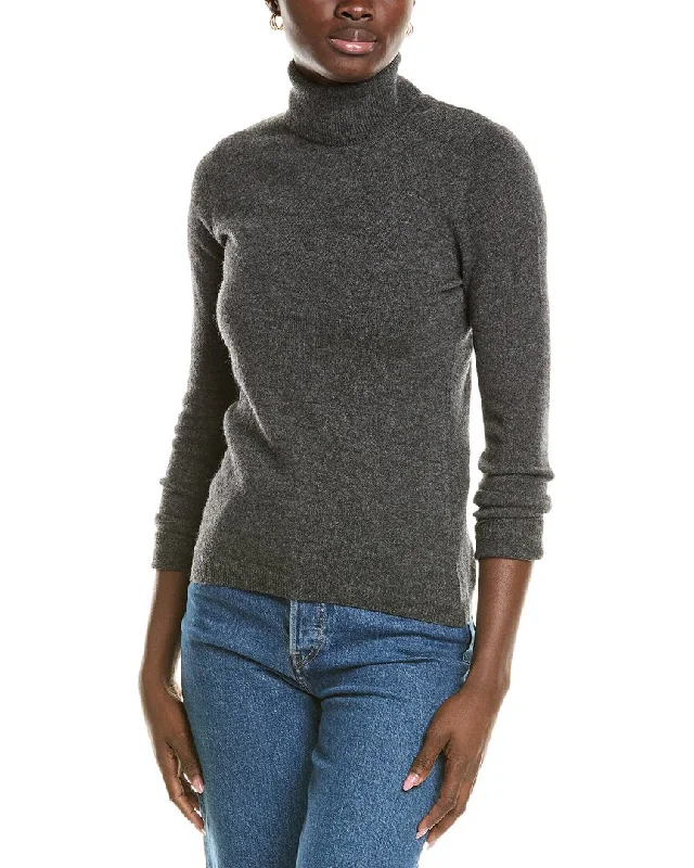 Striped Women Sweater with a Timeless PatternForte Cashmere Turtleneck Cashmere Sweater