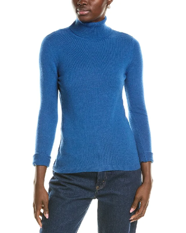 Lightweight Women Sweater for Spring and FallForte Cashmere Turtleneck Cashmere Sweater