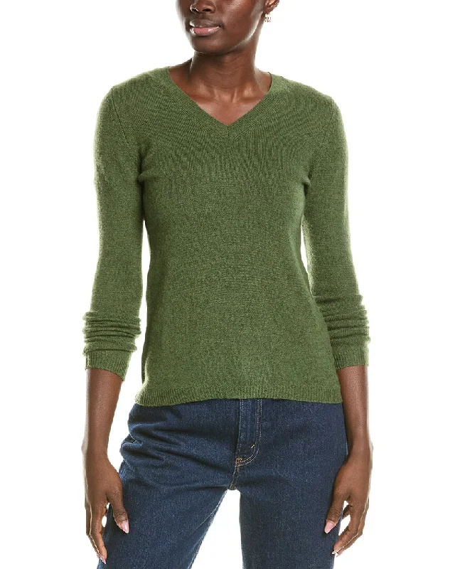 Oversized Women Sweater for a Cozy and Fashionable LookForte Cashmere V-Neck Cashmere Sweater