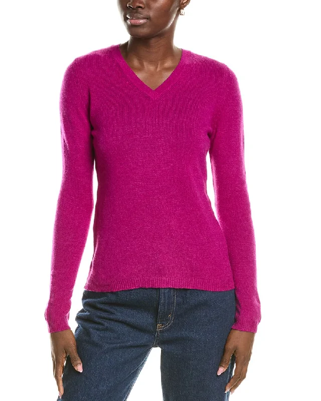 Sequin - Embellished Women Sweater for Special OccasionsForte Cashmere V-Neck Cashmere Sweater