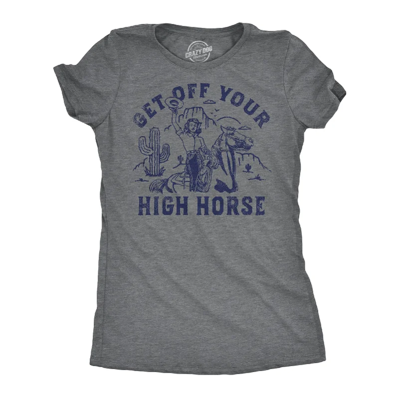 Puff Sleeve Women T Shirt for a Fashion - Forward LookPuff Sleeve Women T Shirt for a Fashion - Forward LookGet Off Your High Horse Women's T Shirt