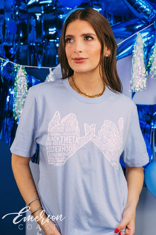 Pocketed Women T Shirt for Added FunctionalityPocketed Women T Shirt for Added FunctionalityKappa Alpha Theta PR Pinky Promise Tee
