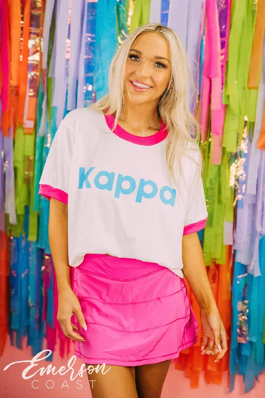 Muscle Women T Shirt for a Sporty and Casual LookKappa Kappa Gamma Recruitment Be The Key Ringer Tee