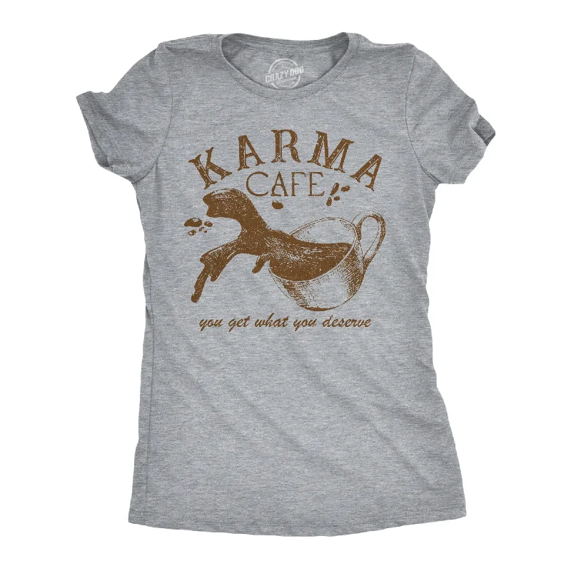 Embroidered Women T Shirt with Intricate DetailsKarma Cafe Women's T Shirt