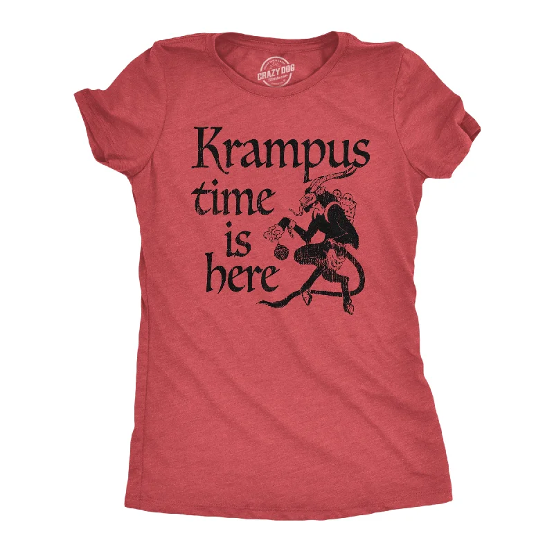 Sequined Women T Shirt for a Sparkly Night OutKrampus Time Is Here Women's T Shirt