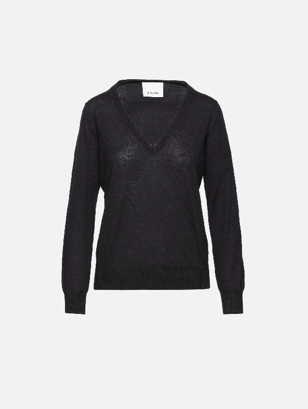 Open - Front Women Sweater for Easy LayeringMerino V Sweater