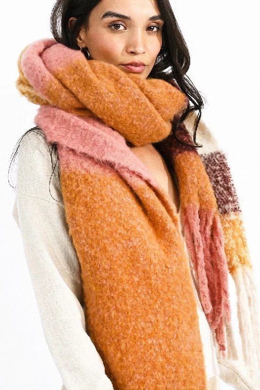 Mock - Neck Women Sweater for a Modern TwistMolly Bracken Multi Coloured Long Knitted Scarf