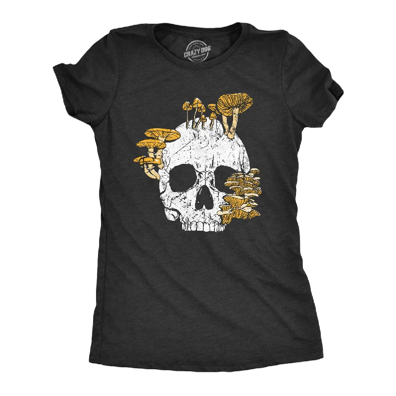 Sequined Women T Shirt for a Sparkly Night OutMushroom Skull Women's T Shirt