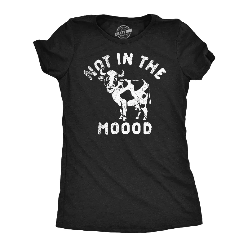 Crew Neck Women T Shirt with a Timeless DesignCrew Neck Women T Shirt with a Timeless DesignNot In The Moood Women's T Shirt
