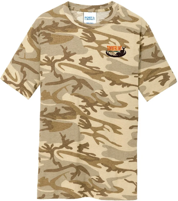 Pocketed Women T Shirt for Added FunctionalityPort & Company Core Cotton Camo Tee