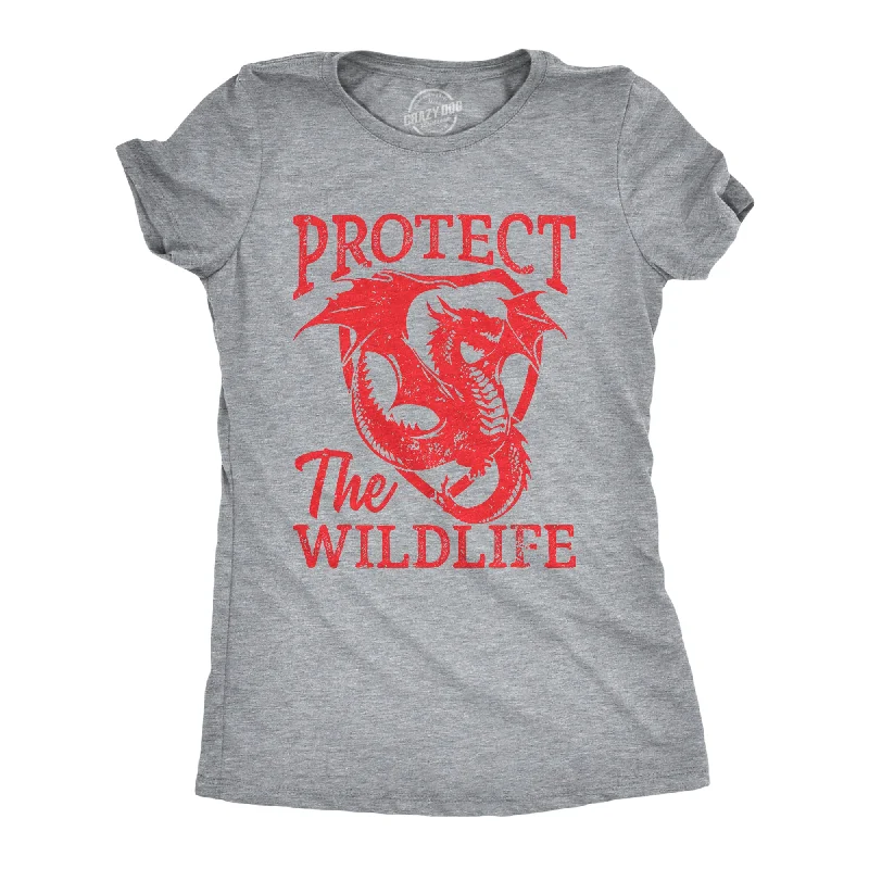 V - Neck Women T Shirt to Enhance the NecklineV - Neck Women T Shirt to Enhance the NecklineProtect The Wildlife Dragon Women's T Shirt
