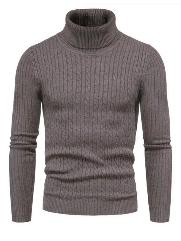 Cropped Women Sweater to Pair with High - Waisted BottomsCross-Border Slim Fit Turtleneck Men Sweater