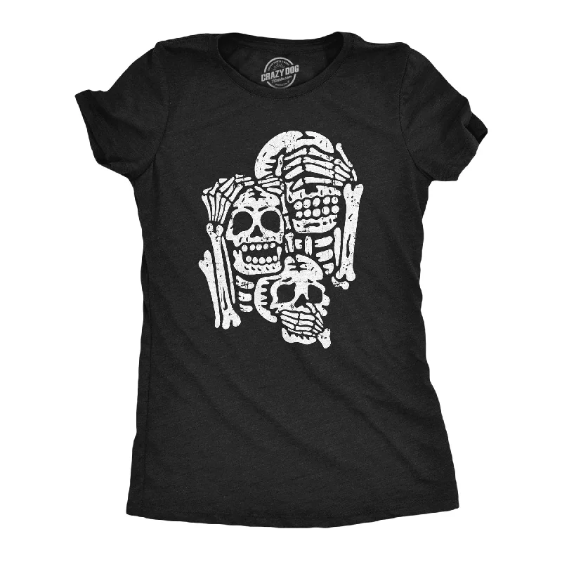 Puff Sleeve Women T Shirt for a Fashion - Forward LookThree Wise Skeletons Women's T Shirt