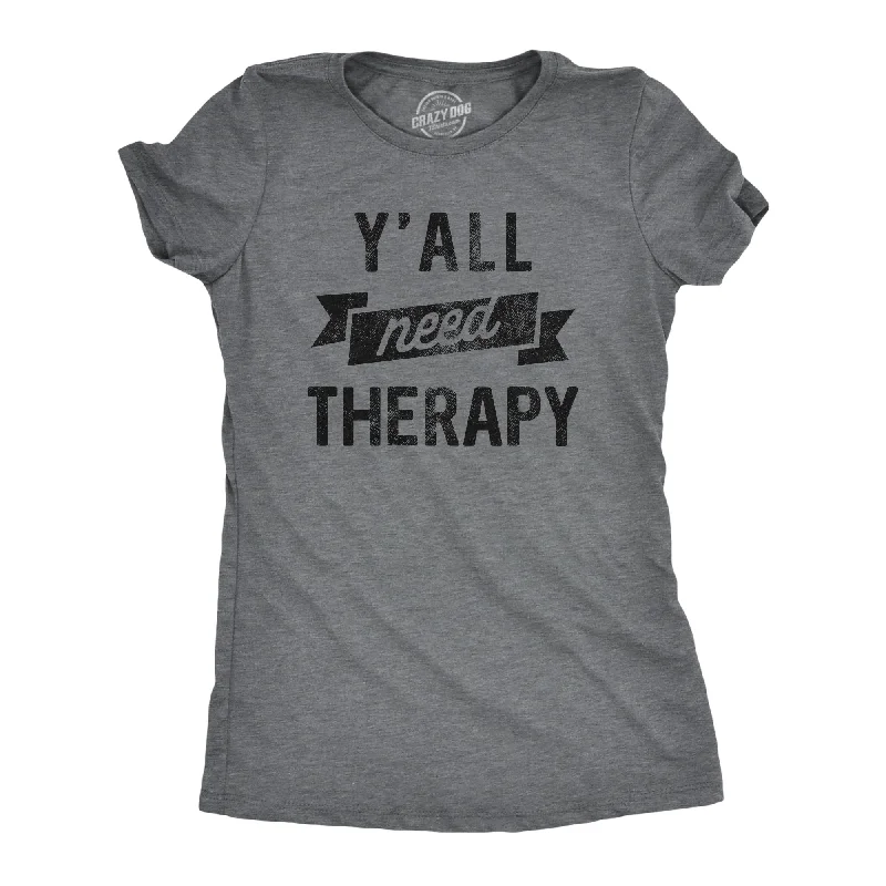 Striped Women T Shirt in a Classic PatternYall Need Therapy Women's T Shirt