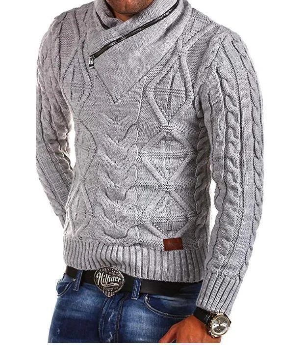 Hooded Women Sweater for Added Comfort and StyleZipper Turtleneck Sweater For Men