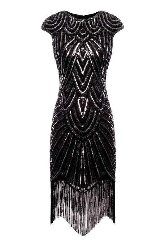 Sheath Women Dress with a Tailored Fit for a Professional LookSheath Women Dress with a Tailored Fit for a Professional LookBlack Gatsby Glitter Fringe 1920s Dress