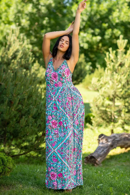 Off - the - Shoulder Women Dress for a Romantic and Feminine LookOff - the - Shoulder Women Dress for a Romantic and Feminine LookDahlia Sky Roses Dress