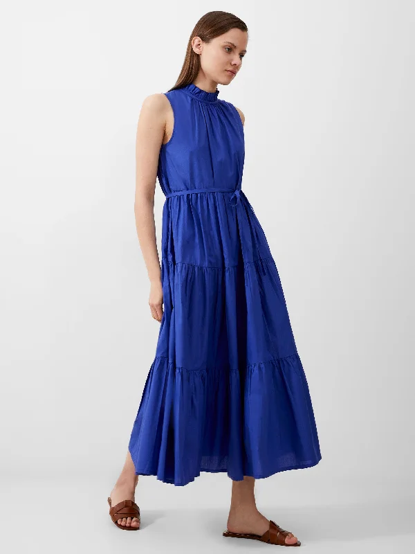 Sleeveless Women Dress in Bright Colors for Summer PartiesSleeveless Women Dress in Bright Colors for Summer PartiesEra Poplin Midi Dress