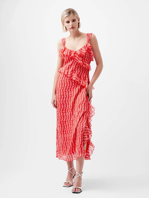 Shift Women Dress with a Simple and Classic Design for Everyday WearShift Women Dress with a Simple and Classic Design for Everyday WearFrances Crinkle Ruffle Dress