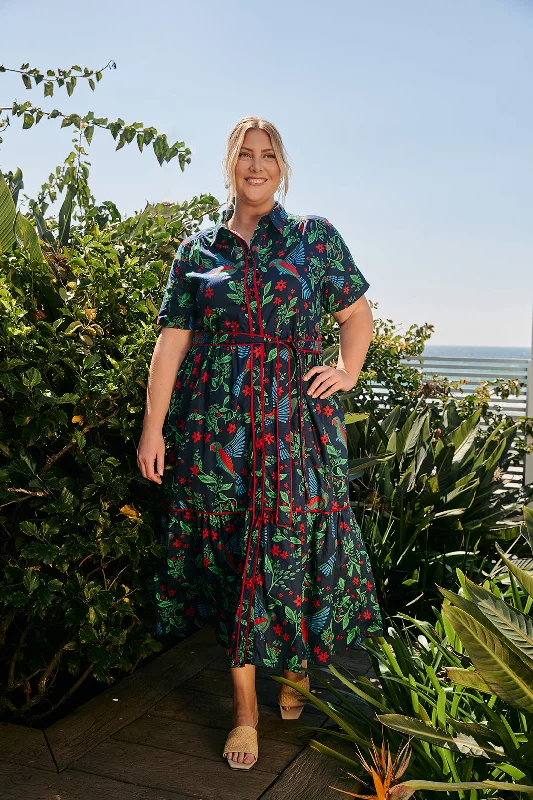 Printed Abstract Women Dress for a Modern and Artistic AppealGinette Maxi Dress in Currumbin