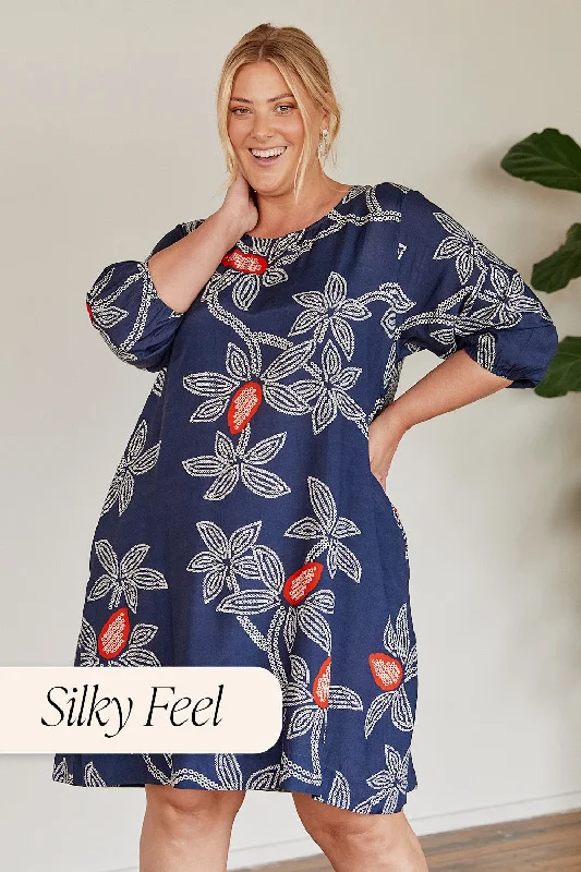 Sheath Women Dress with a Tailored Fit for a Professional LookSheath Women Dress with a Tailored Fit for a Professional LookHazel Short Shift Dress in Ikebana