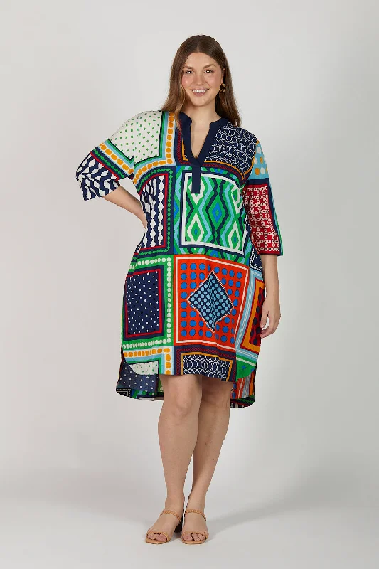 Plus Size Women Dress with a Flattering A - Line Cut for Comfort and StylePlus Size Women Dress with a Flattering A - Line Cut for Comfort and StyleLana Shift Dress in Arthouse