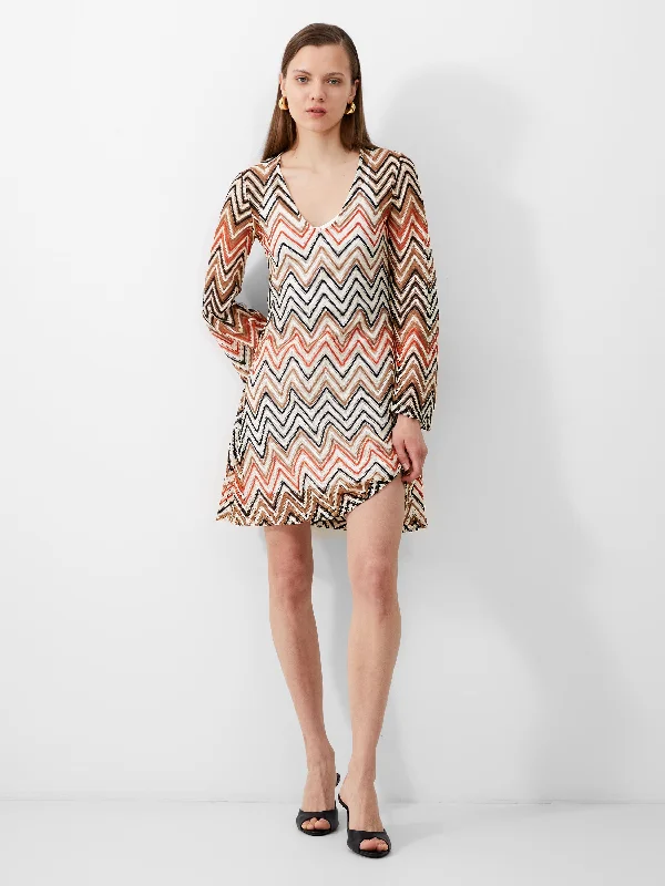 Strapless Women Dress with a Built - in Bra for Comfort and SupportStrapless Women Dress with a Built - in Bra for Comfort and SupportRudy Textured Stripe Mini Dress