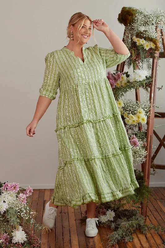 Backless Women Dress for a Sexy and Alluring Look at Evening EventsBackless Women Dress for a Sexy and Alluring Look at Evening EventsSabre V-Neck Linen Dress in Sage