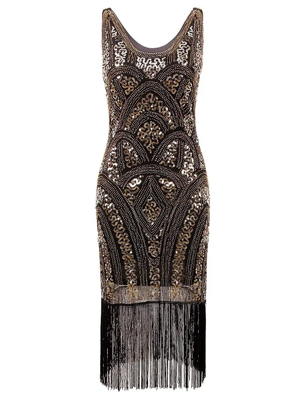 Lace - Embellished Women Dress for an Elegant and Sophisticated Appearance1920s Sequin Fringe Flapper Dress