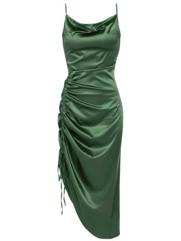 Empire Waist Women Dress to Accentuate the Bust and Conceal the WaistEmpire Waist Women Dress to Accentuate the Bust and Conceal the Waist1960s Drawstring Spaghetti Strap Pencil Dress