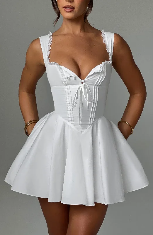 Halter Neck Women Dress to Show Off the Shoulders and NecklineAntonella Mini Dress - Ivory