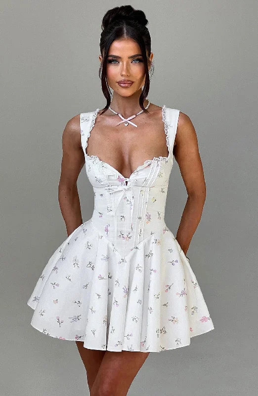 Mini Women Dress with a Short Hem for a Young and Trendy StyleMini Women Dress with a Short Hem for a Young and Trendy StyleAntonella Mini Dress - Multi Floral Print