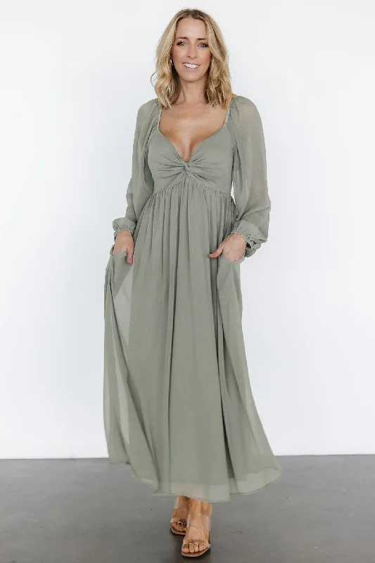 Ball Gown Women Dress with a Full Skirt for a Princess - like LookBall Gown Women Dress with a Full Skirt for a Princess - like LookDione Midi Dress | Dusty Olive