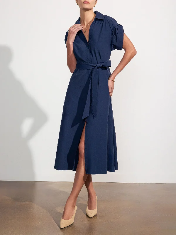 Plus Size Women Dress with a Flattering A - Line Cut for Comfort and Style Plus Size Women Dress with a Flattering A - Line Cut for Comfort and Style The Fia Belted Dress