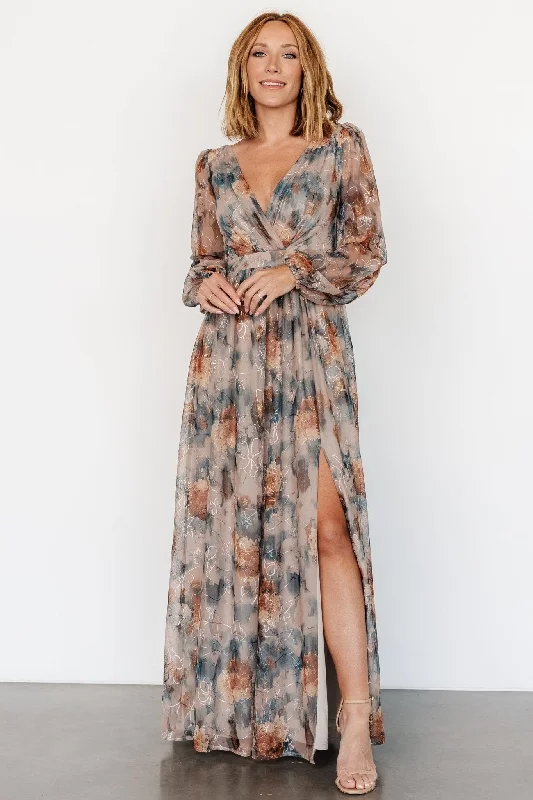 Printed Abstract Women Dress for a Modern and Artistic AppealHelene Maxi Dress | Jade Multi