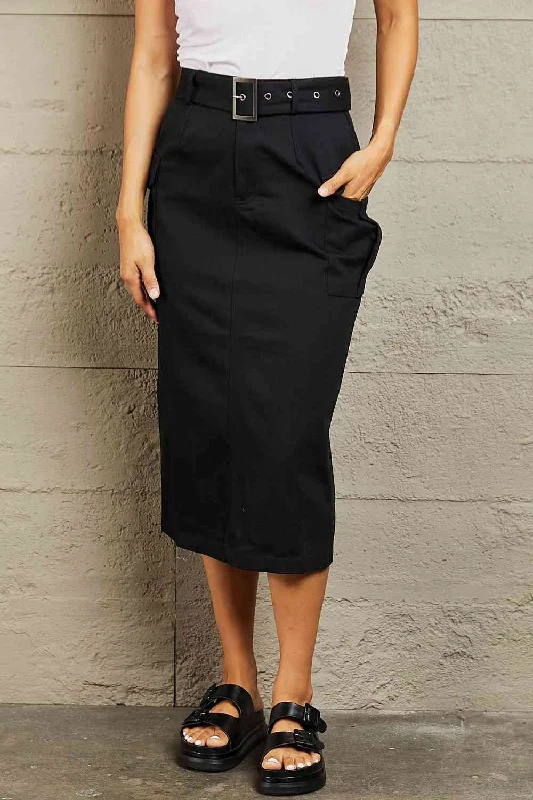 Mermaid - Style Women Dress with a Fitted Silhouette for Special Occasions Mermaid - Style Women Dress with a Fitted Silhouette for Special Occasions HYFVE Professional Poise Buckled Midi Skirt