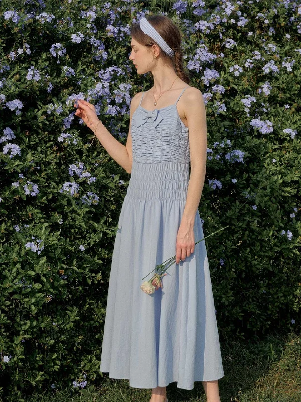 Ball Gown Women Dress with a Full Skirt for a Princess - like LookBall Gown Women Dress with a Full Skirt for a Princess - like Look【Final Sale】Kaylani Square Neck Bow Suspender Dress