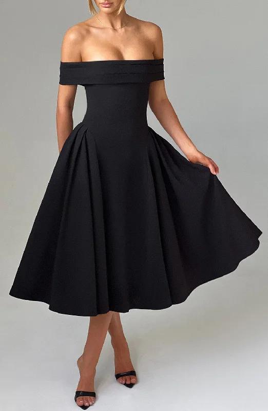Sheath Women Dress with a Tailored Fit for a Professional LookSheath Women Dress with a Tailored Fit for a Professional LookMiranda Midi Dress - Black