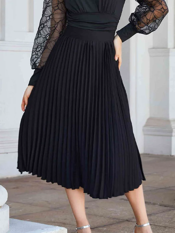 Wrap - Style Women Dress with Adjustable Fit for All Body Types Wrap - Style Women Dress with Adjustable Fit for All Body Types Pleated Midi Skirt