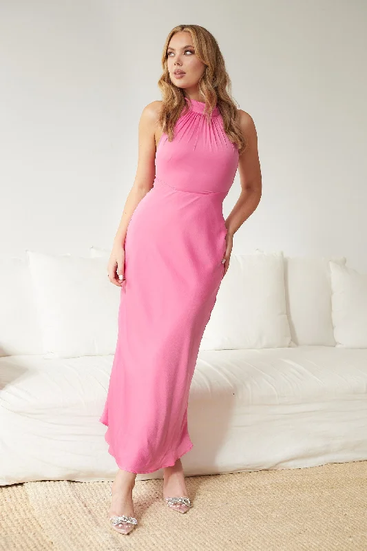 Backless Women Dress for a Sexy and Alluring Look at Evening EventsBackless Women Dress for a Sexy and Alluring Look at Evening EventsTudora Dress - Pink