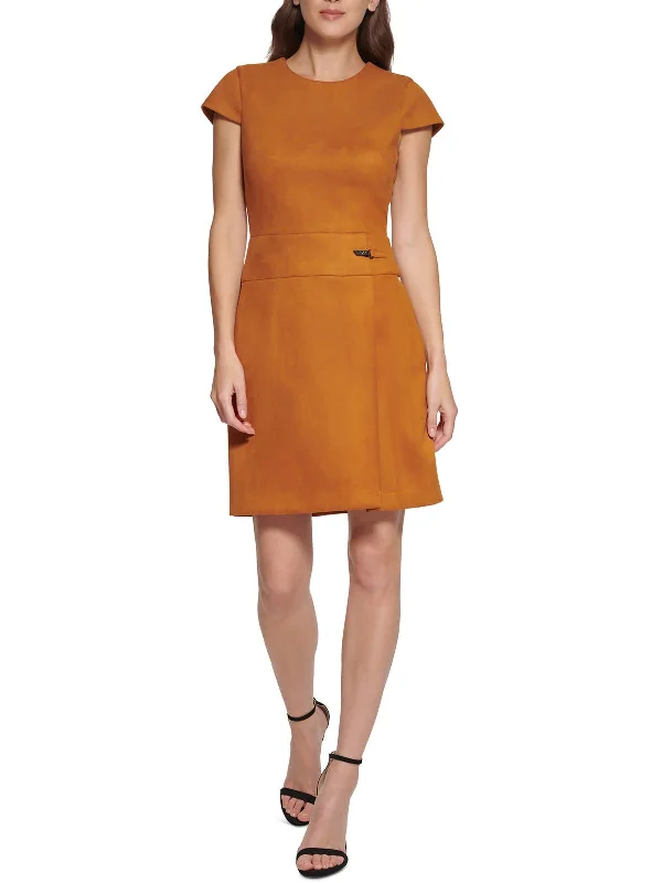 Sleeveless Women Dress in Bright Colors for Summer Parties Sleeveless Women Dress in Bright Colors for Summer Parties Womens Faux Suede Mini Sheath Dress