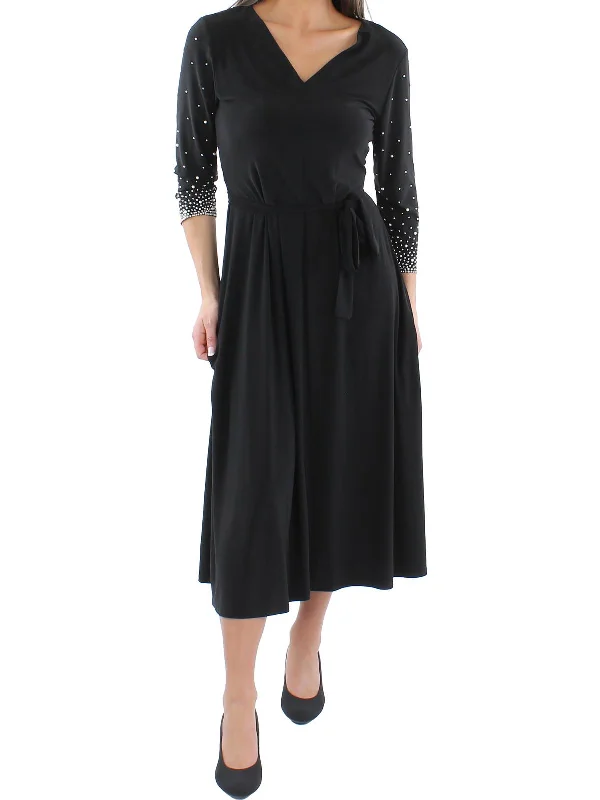 Sleeveless Women Dress in Bright Colors for Summer Parties Sleeveless Women Dress in Bright Colors for Summer Parties Womens Knit Beaded Midi Dress