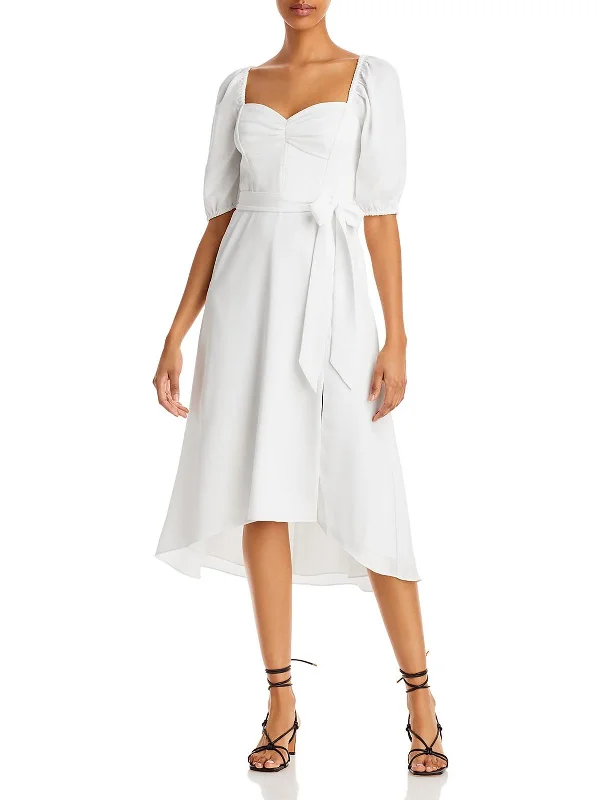 Long - Sleeve Women Dress in Velvet for a Luxurious Winter Look Long - Sleeve Women Dress in Velvet for a Luxurious Winter Look Womens Puff Sleeve A-Line Midi Dress