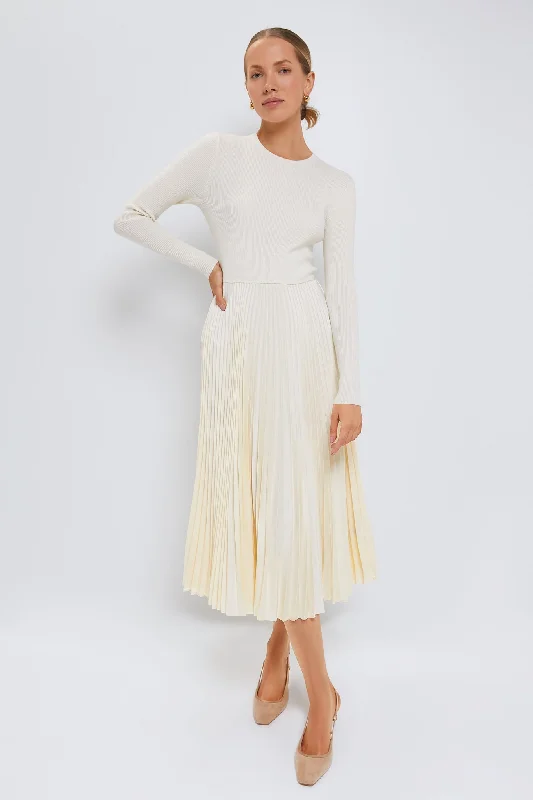 Ball Gown Women Dress with a Full Skirt for a Princess - like LookBall Gown Women Dress with a Full Skirt for a Princess - like LookAuthentic Cream Long Sleeve Day Dress