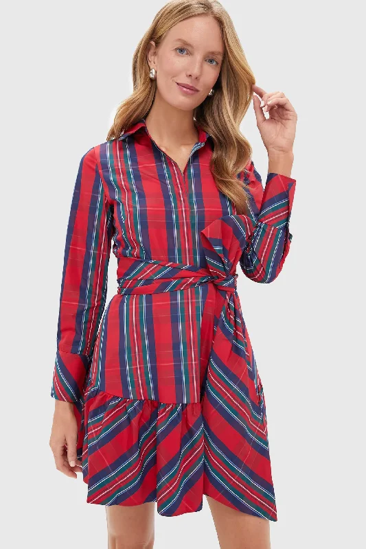 Ball Gown Women Dress with a Full Skirt for a Princess - like LookBall Gown Women Dress with a Full Skirt for a Princess - like LookBalsam Plaid Tie Waist Shirt Dress