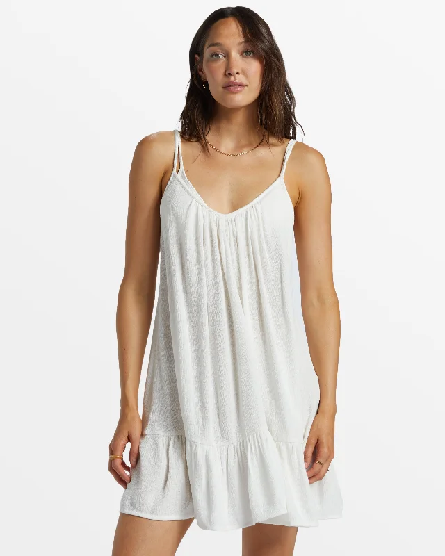 Strapless Women Dress with a Built - in Bra for Comfort and SupportBeach Vibes Beach Cover-Up - Salt Crystal