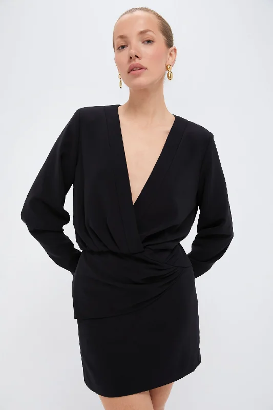 Wrap - Style Women Dress with Adjustable Fit for All Body TypesWrap - Style Women Dress with Adjustable Fit for All Body TypesBlack Morci Mini Dress