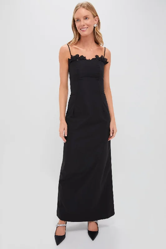 Off - the - Shoulder Women Dress for a Romantic and Feminine LookOff - the - Shoulder Women Dress for a Romantic and Feminine LookBlack Twill Sofia Maxi Dress