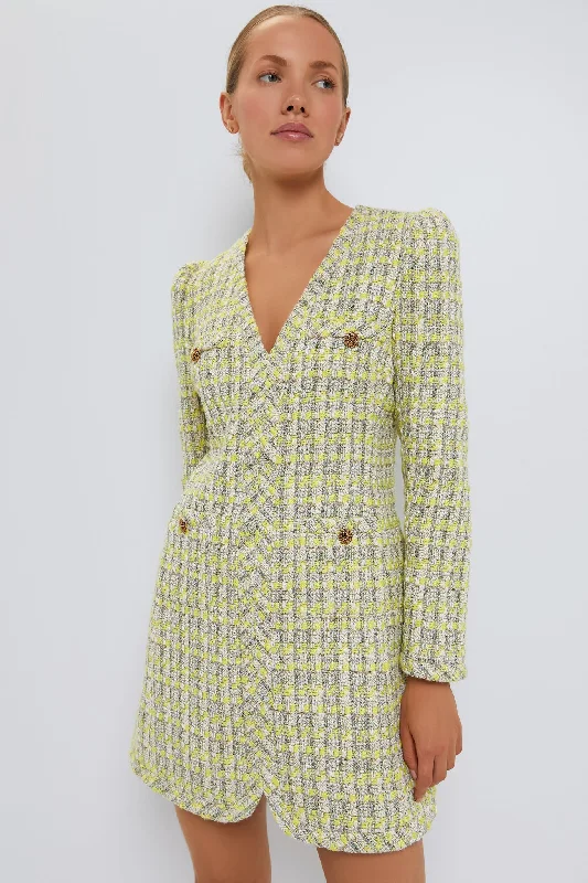 Ruffled Women Dress with Multiple Layers for a Playful and Girly StyleRuffled Women Dress with Multiple Layers for a Playful and Girly StyleCitron Tweed Coralie Dress